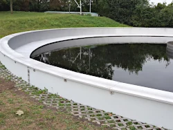 Räumerfahrbahnabdeckung Edelstahl Glattblech, Kläranlage Bensheim